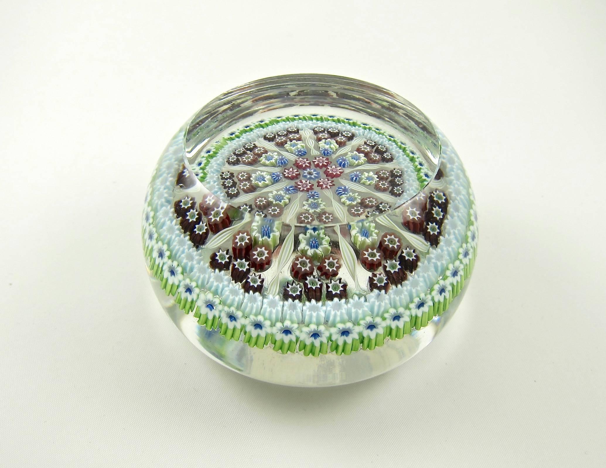 Scottish Perthshire Limited Edition Millefiori Studio Glass Paperweight, 1976-1978