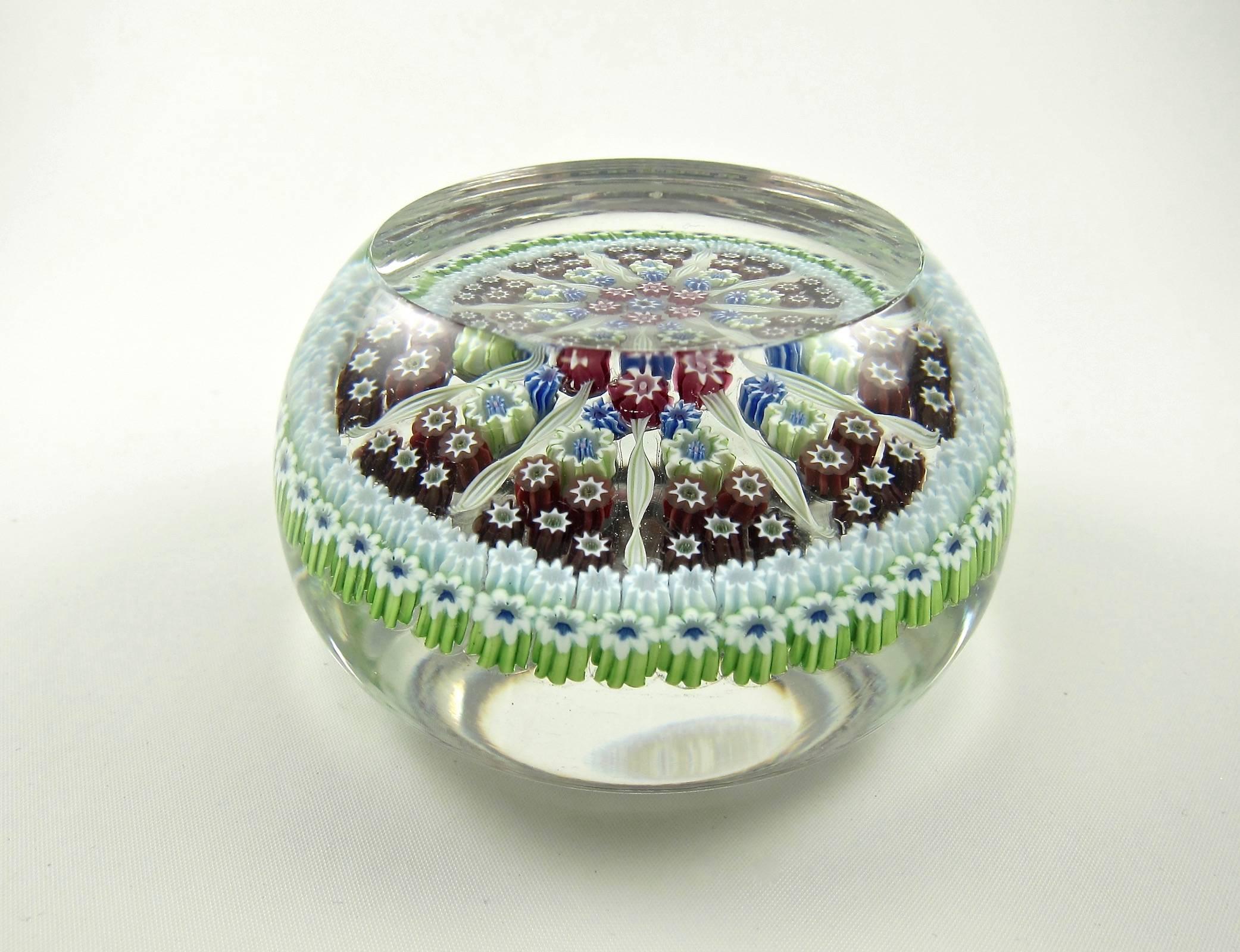 Hand-Crafted Perthshire Limited Edition Millefiori Studio Glass Paperweight, 1976-1978