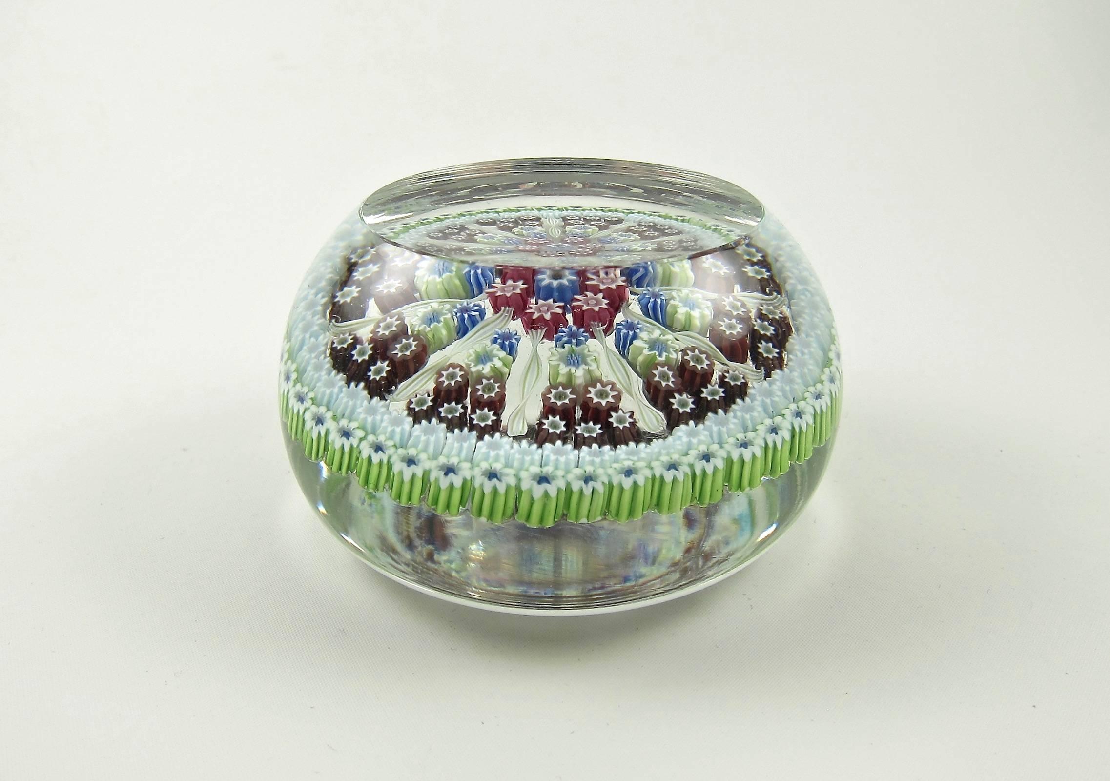 Perthshire Limited Edition Millefiori Studio Glass Paperweight, 1976-1978 In Good Condition In Los Angeles, CA