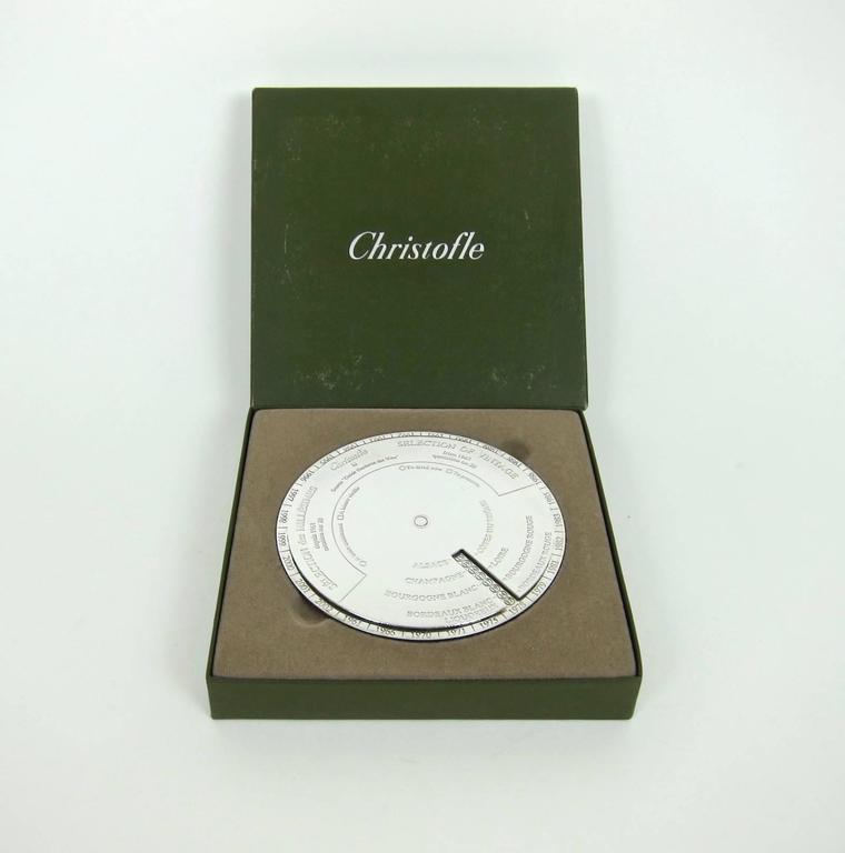 Christofle Oenologie Disque Des Millésimes Bottle Coaster