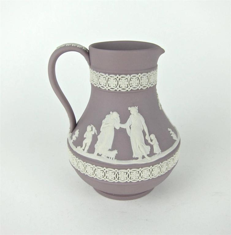 Vintage Wedgwood Solid Lilac Jasper Ware Etruscan Jug For Sale at 1stdibs