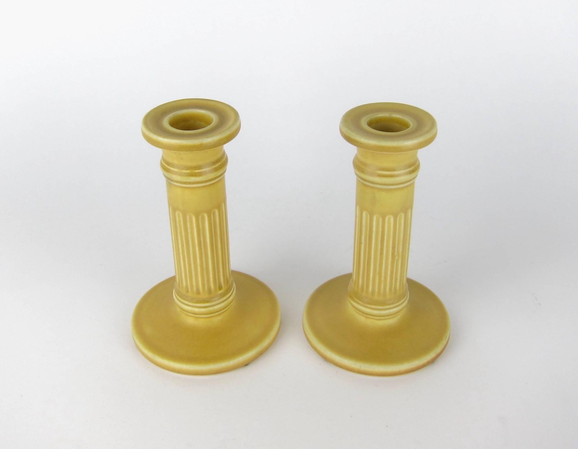Arts and Crafts Rookwood Pottery Candlestick Pair, 1923