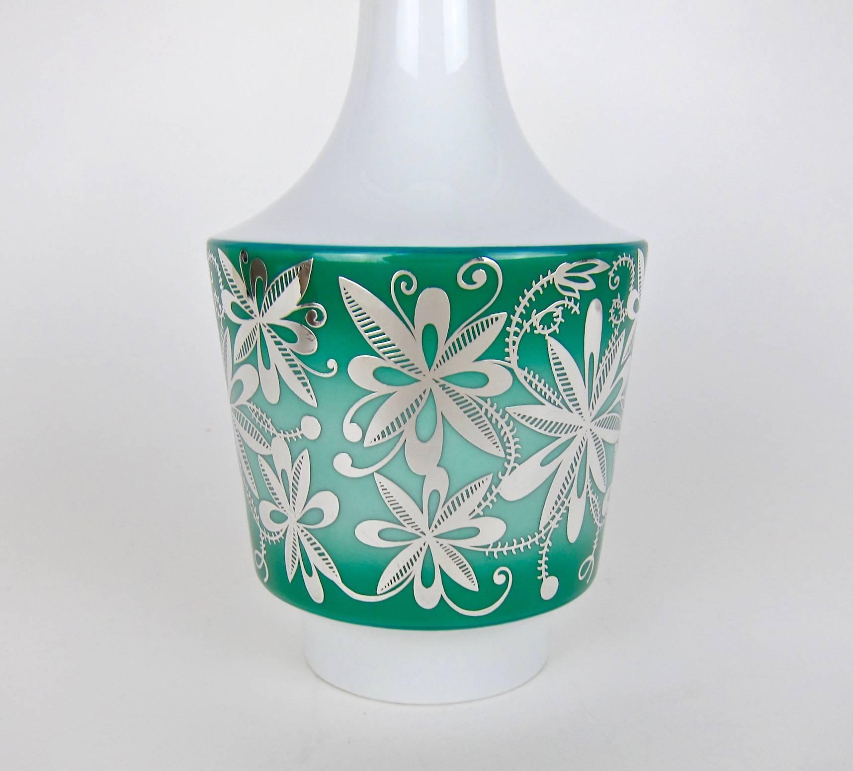 spahr silver overlay vase