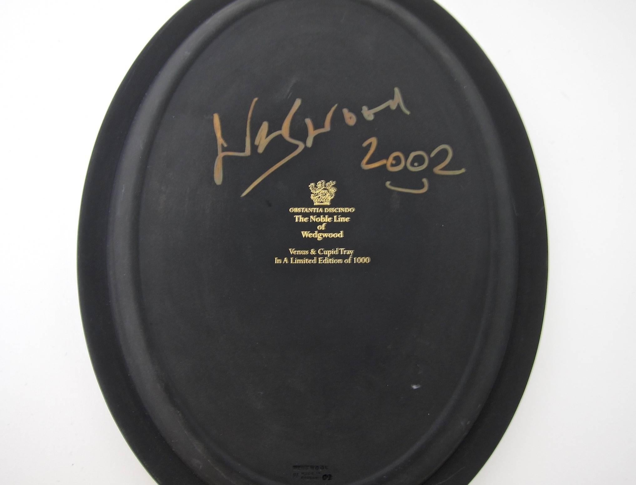 Venus and Cupid Oval Tray Signed by Lord Wedgwood 1