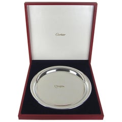 Vintage Cartier Pewter Tray with Original Box