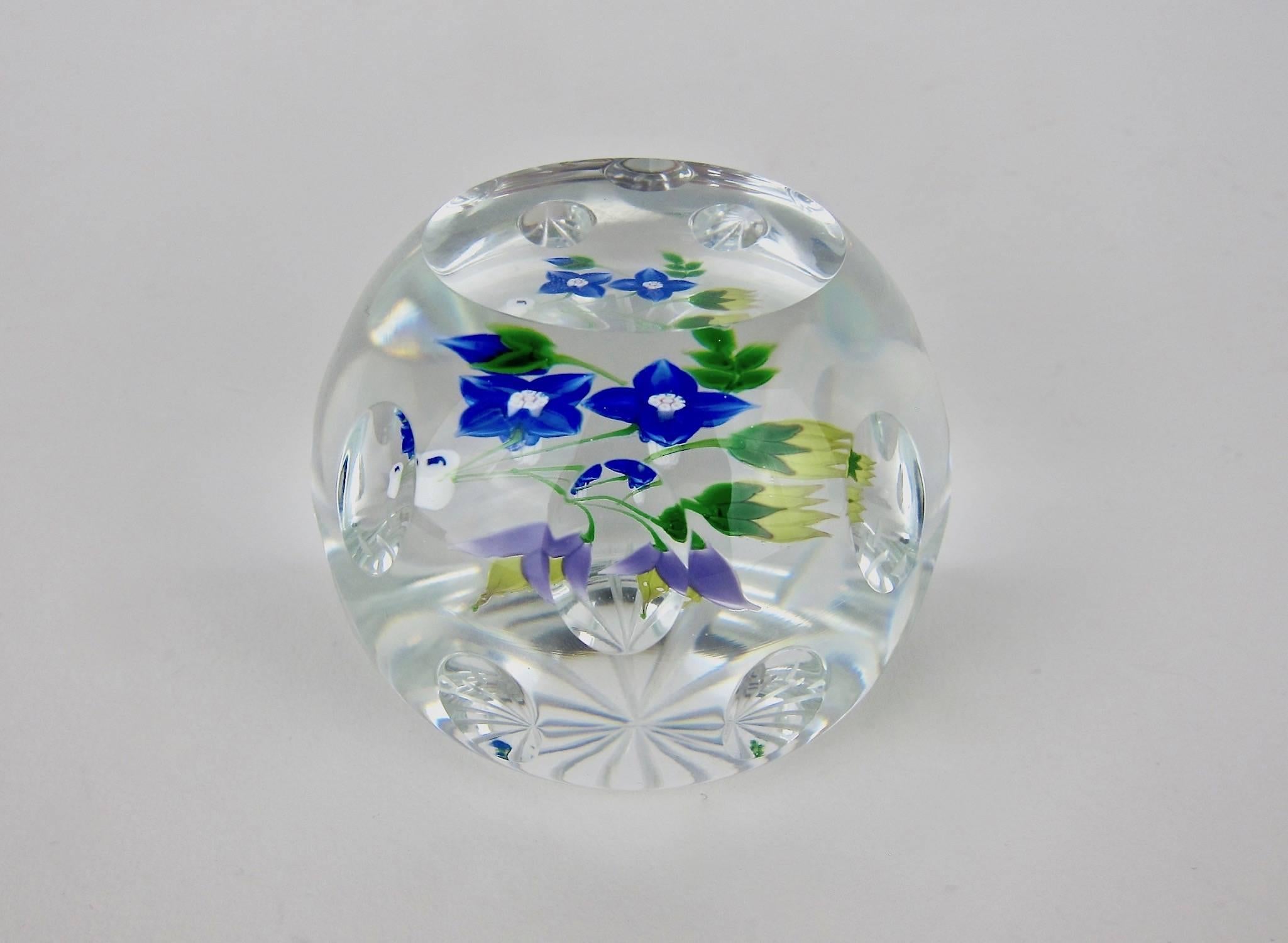 Modern Vintage Whitefriars Studio Glass Paperweight Summer Bouquet LE of 250