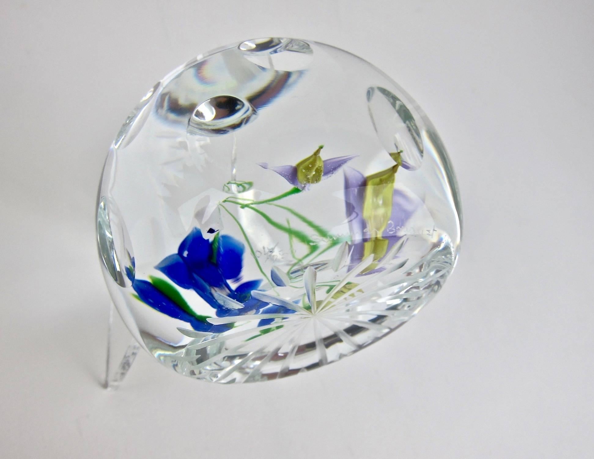 Art Glass Vintage Whitefriars Studio Glass Paperweight Summer Bouquet LE of 250