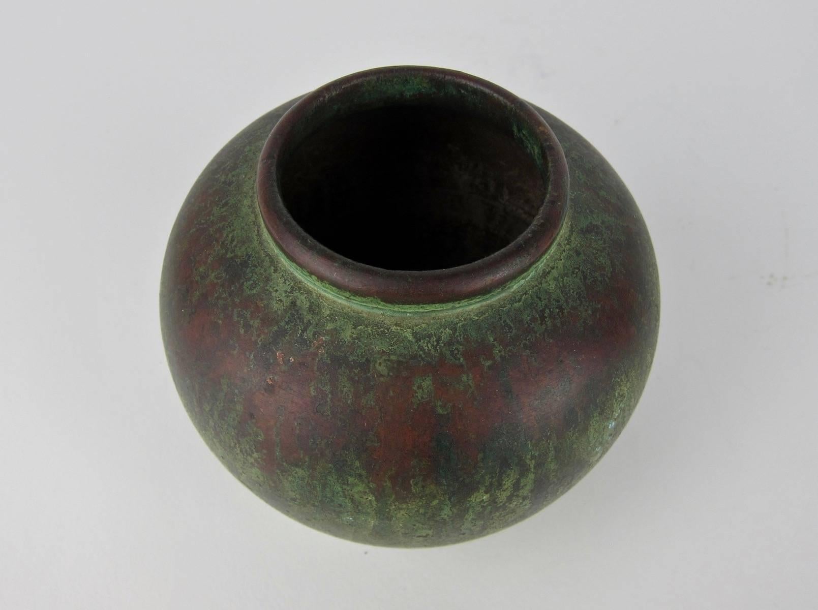 Bronze Charles Walter Clewell Copper Clad Art Pottery Vase