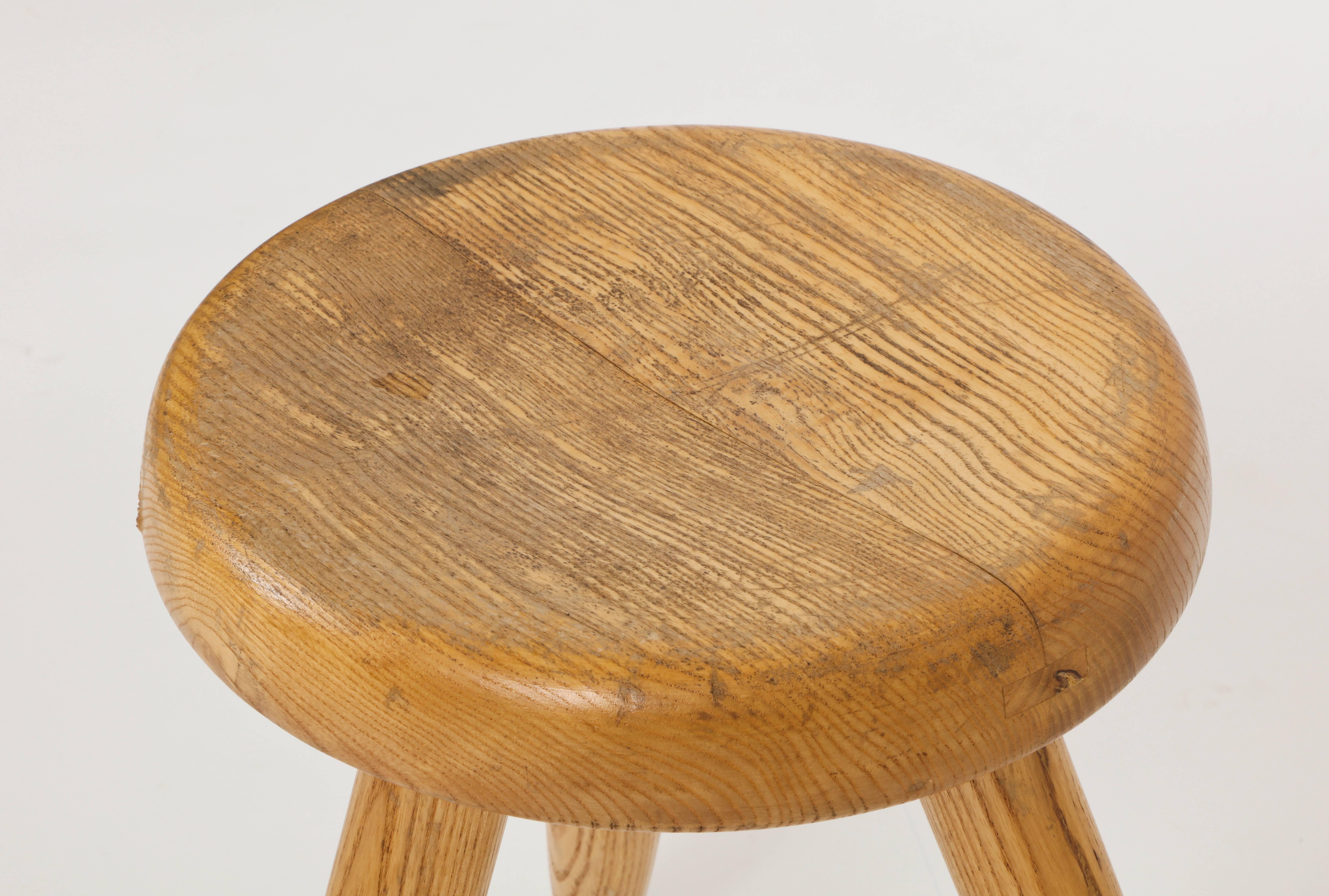1950s Charlotte Perriand Wooden Stool 2