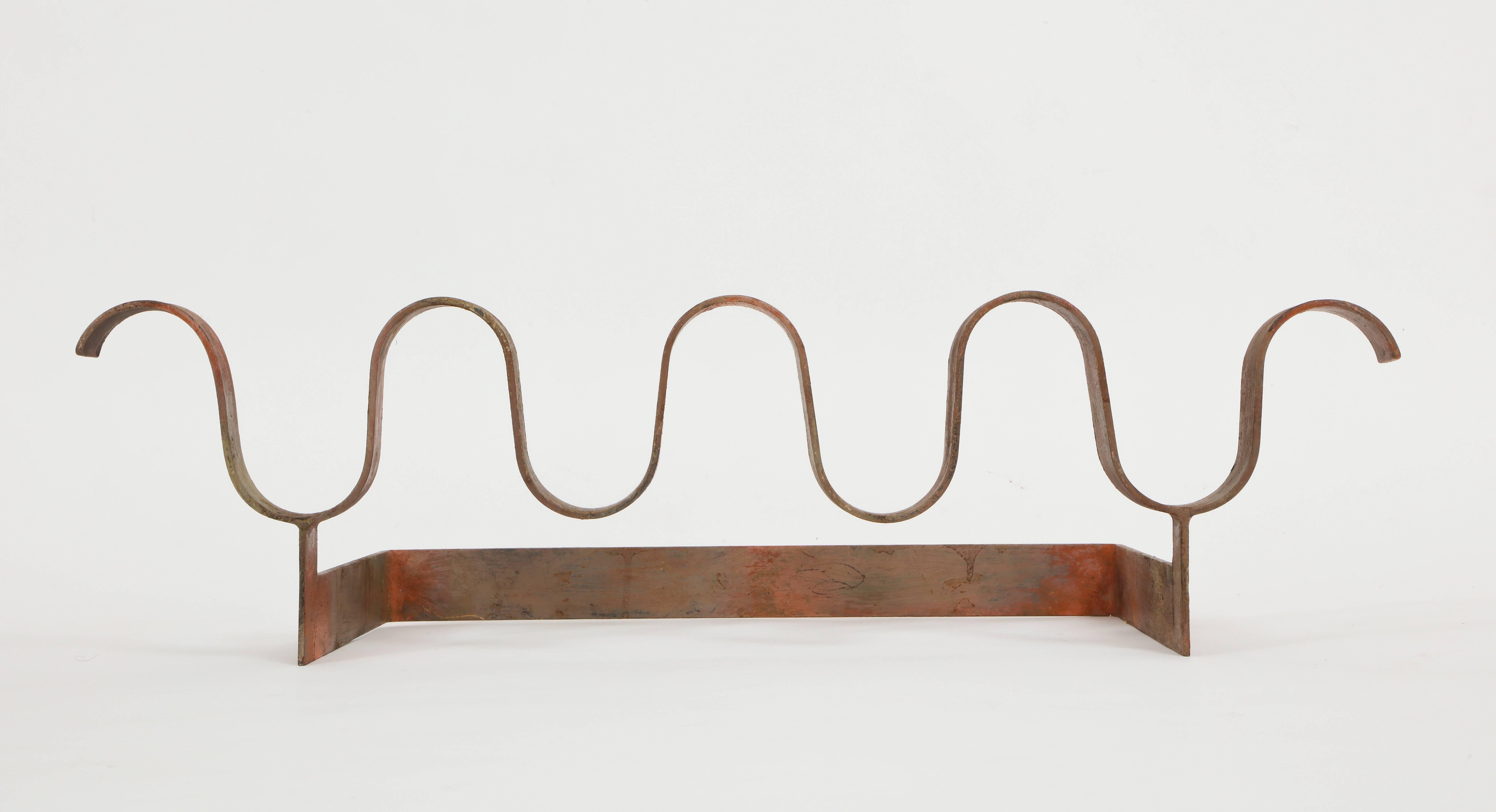 French Architectural 1950s Andiron France the Style of Jean Royere, Mid-Century Modern