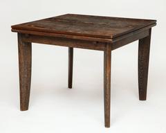 Majorelle Art Deco-Spieltisch aus gekälkter Eiche, Mid-Century, Frankreich, 1940er Jahre