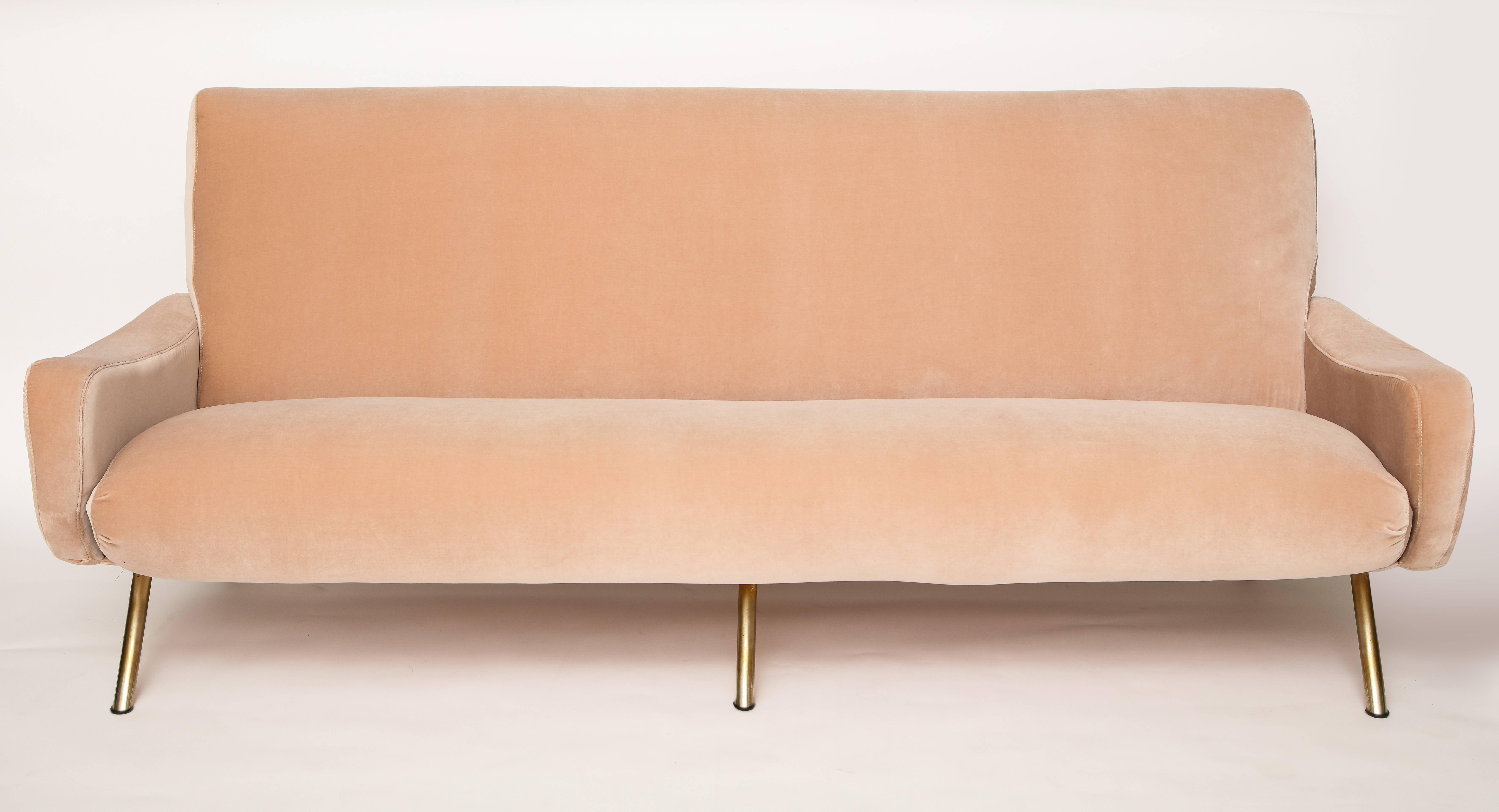 Marco Zanuso lady sofa pink beige velvet, Mid-Century, 1950s, Italy

Newly recovered Marco Zanuso Lady Sofa, in a light buttery beige pink velvet.
Very comfortable and rare.

Measures: Width: 81 inches
Height: 32 inches
Depth: 30 inches
Seat