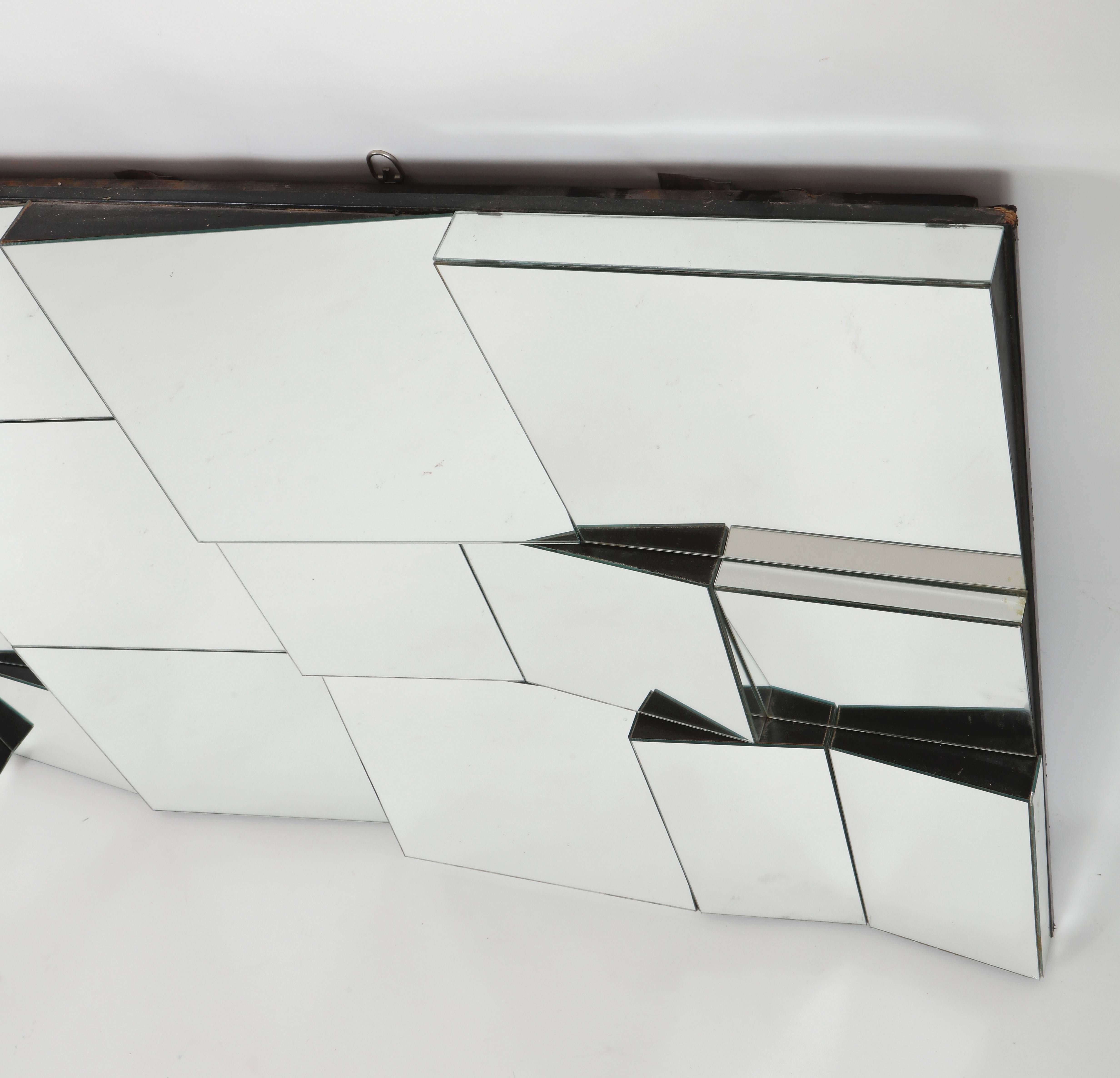 Mid-Century Modern Neal Small Slopes Vintage Wall Mirror, 1970s