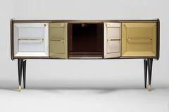 1960s Mid Century Italian Glass Sideboard/Credenza
