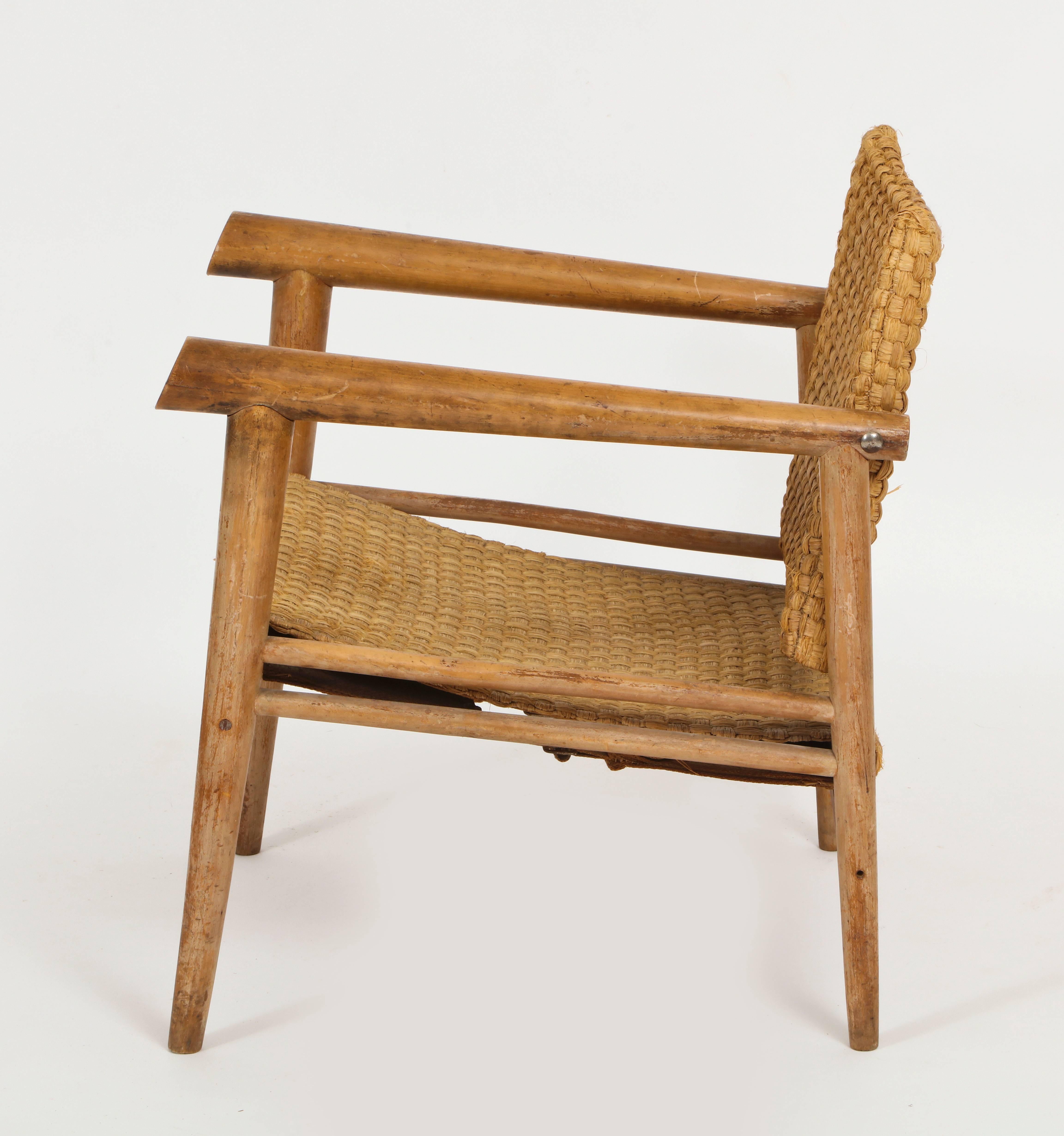 woven straw chair