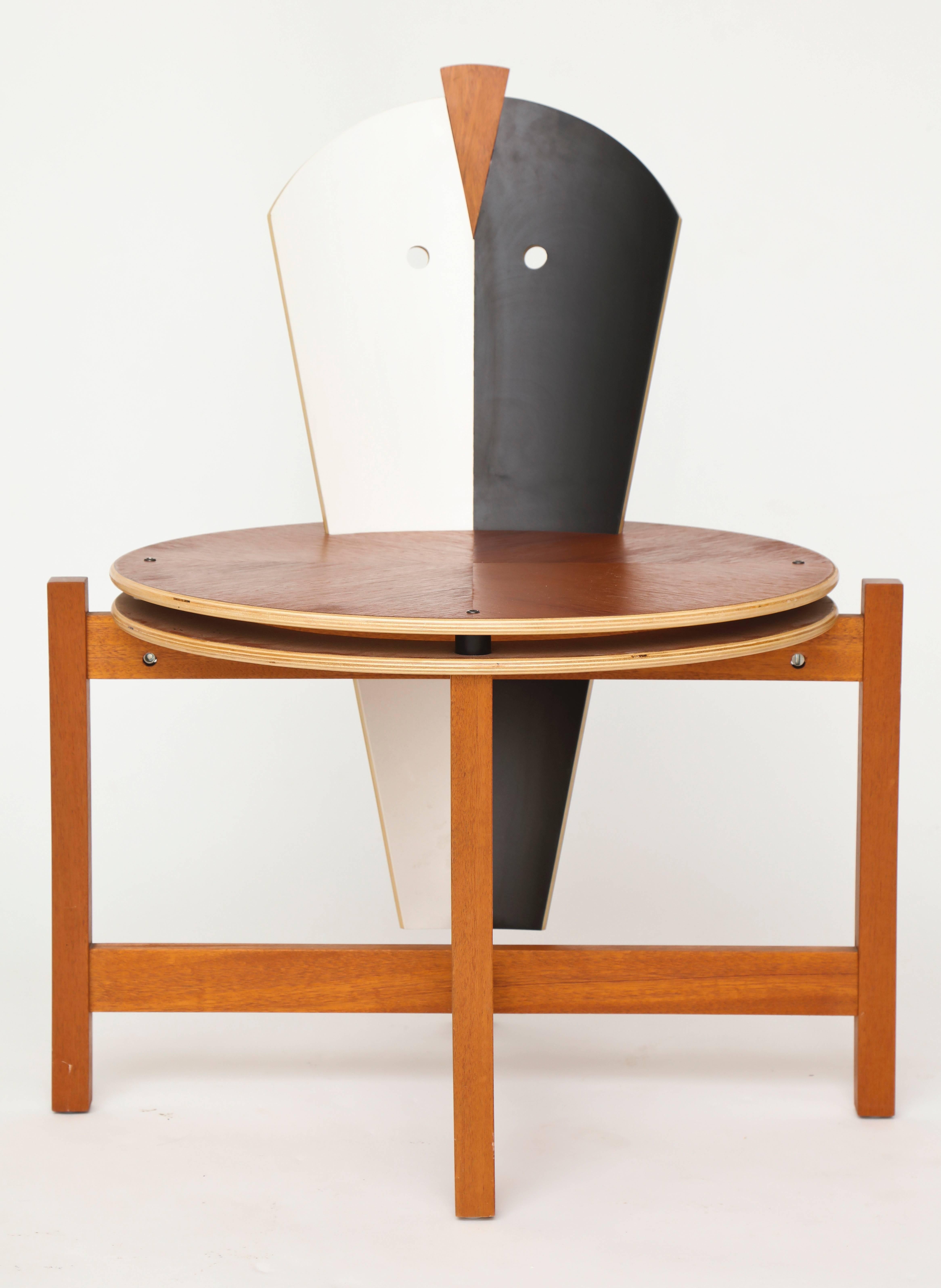 American Robert Evanson Post Modern 1980 Chairs Tables Pair Modernist Memphis