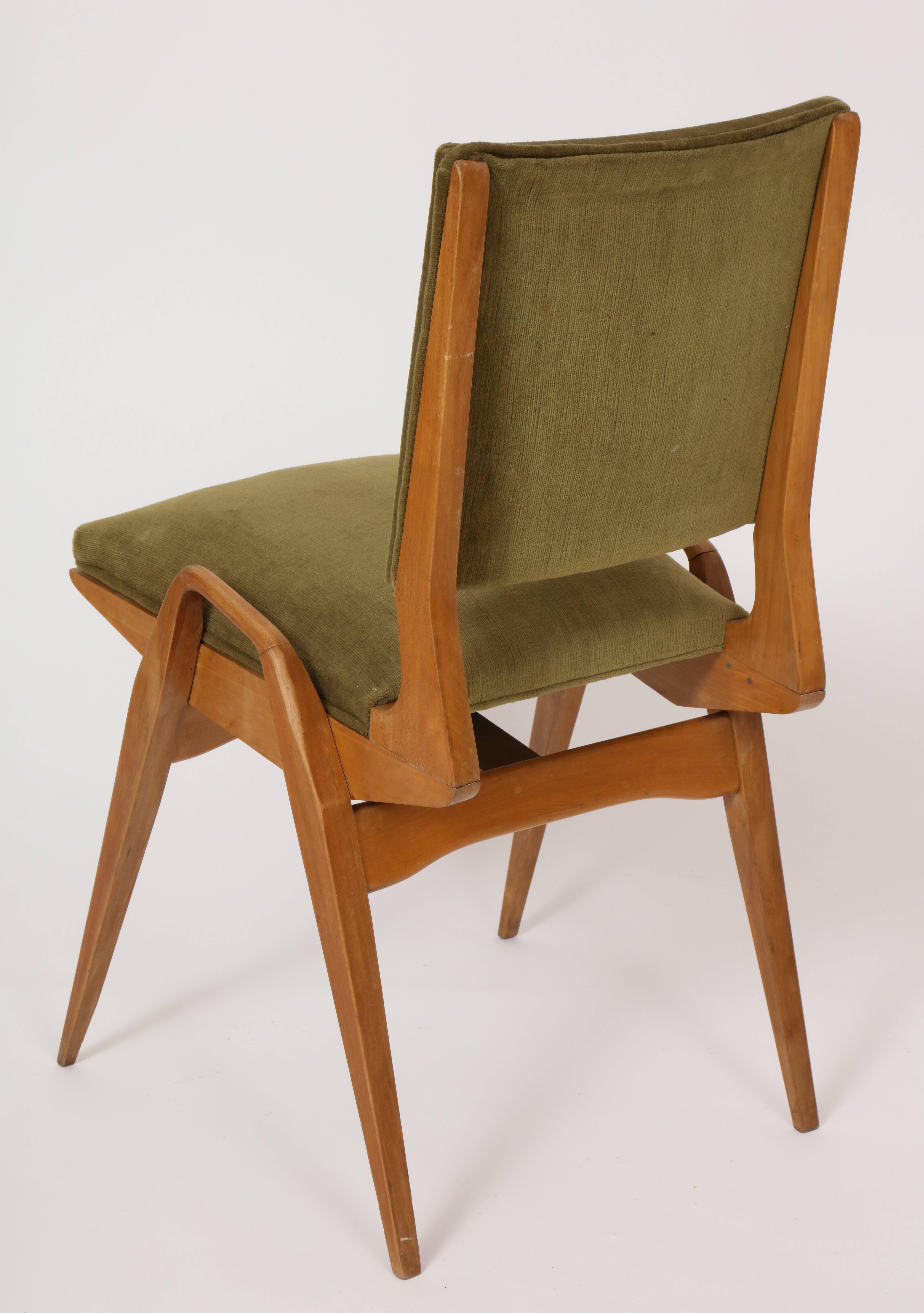 Mid-Century Modern French Mid-Century Dining Chairs 1950s Maurice Pre Architectural