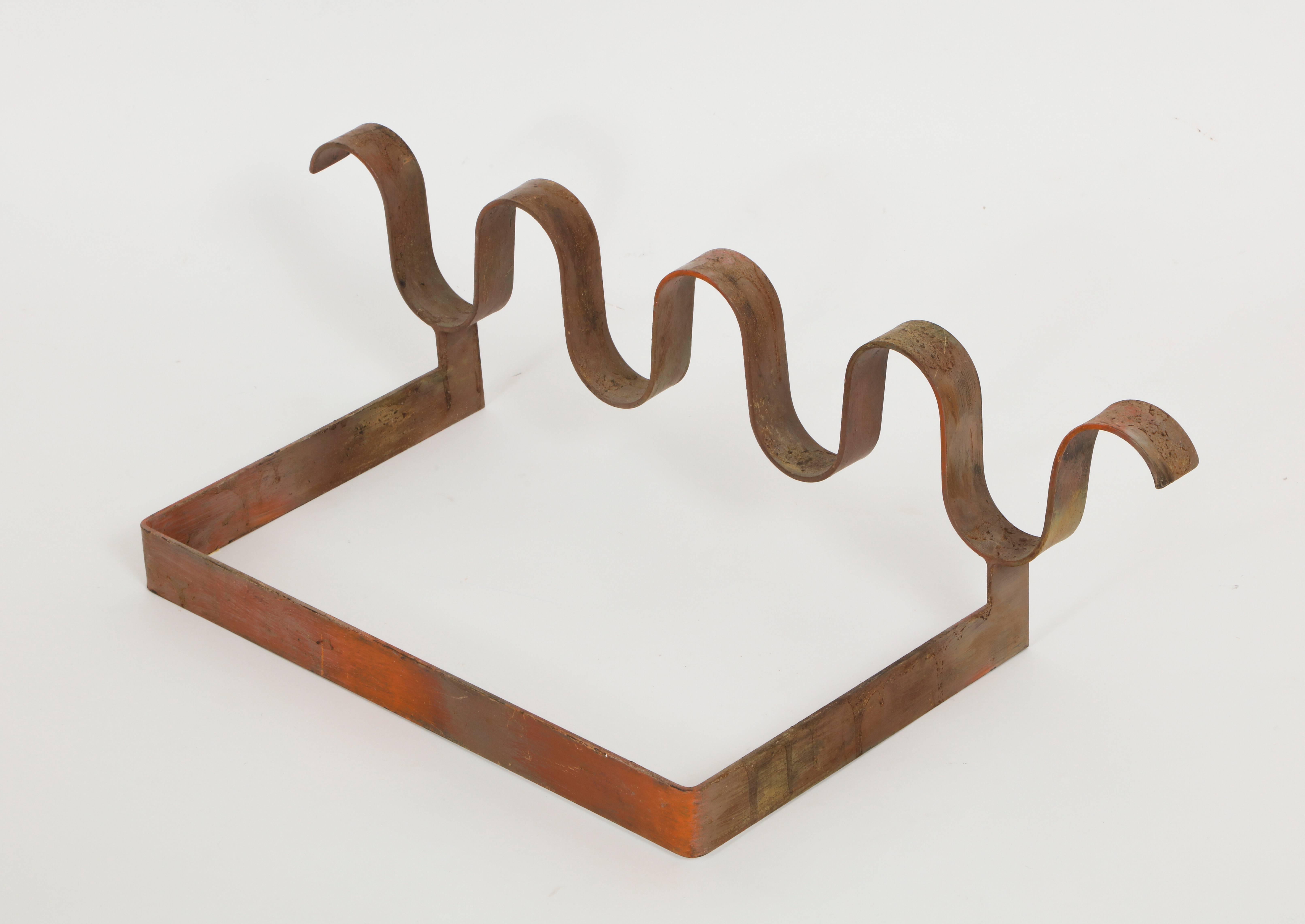 Architectural 1950s Andiron France the Style of Jean Royere, Mid-Century Modern In Good Condition In New York, NY