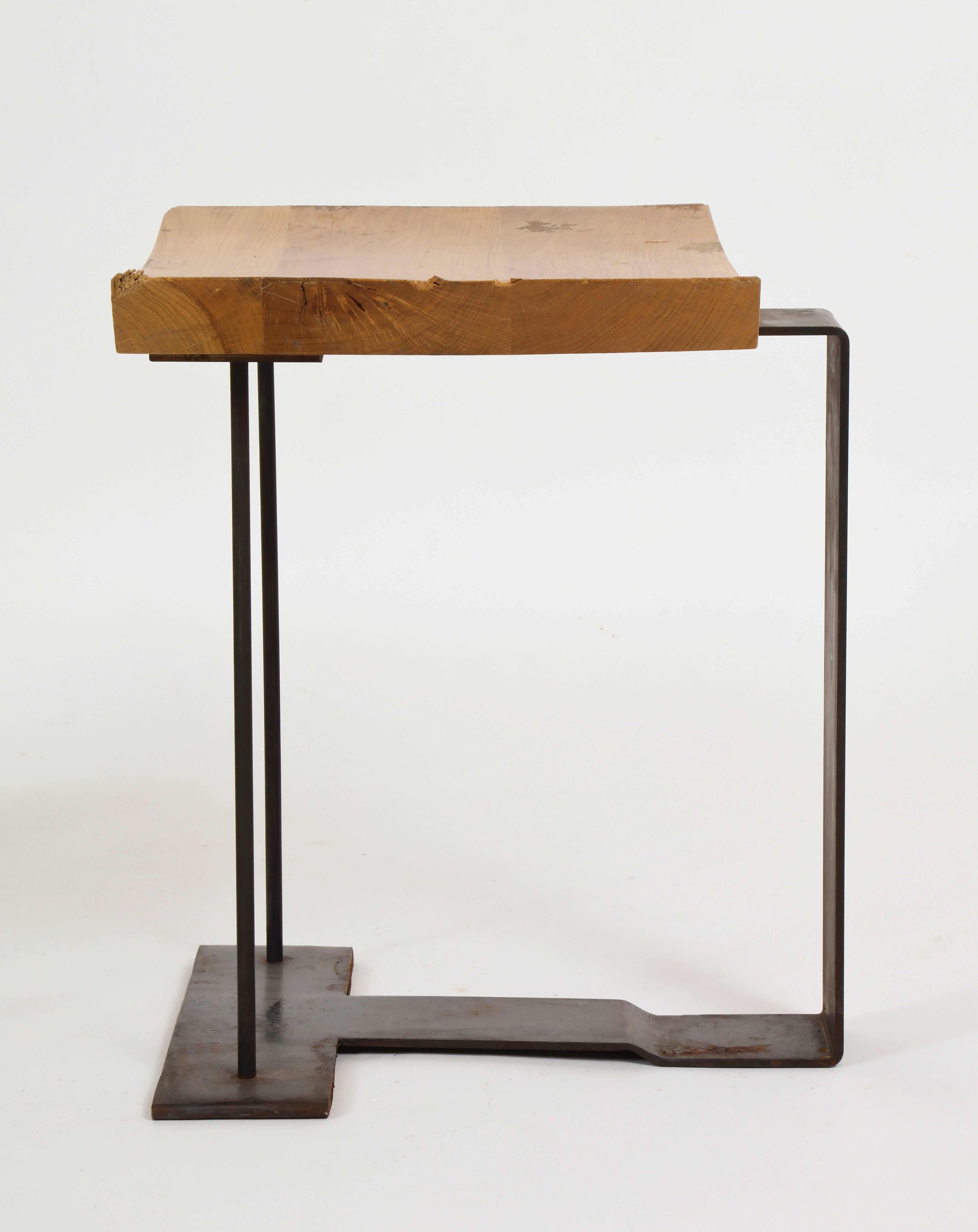 Iron and Wood Stools Tables After Pierre Chareau SN2 France 1920s-1930s Deco In Good Condition In New York, NY