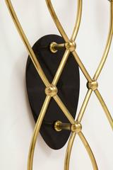 Mid-Century Modern Guglielmo Ulrich Brass and Black Sconce, Italy