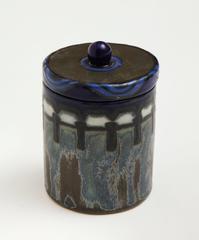 Blue Brown Ceramics Tura Ice Bucket Pitcher French Italian Laborne Quimper Vase