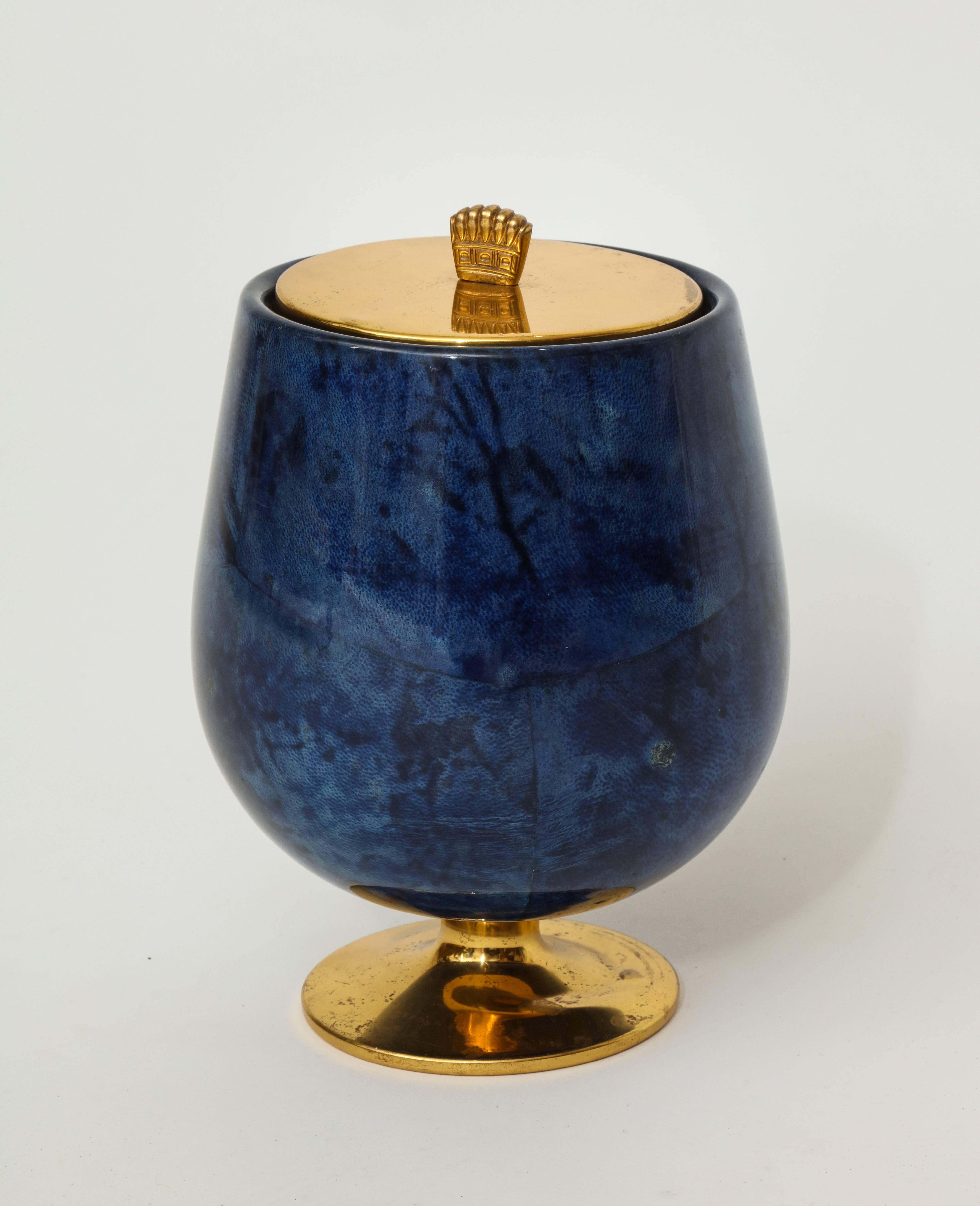 Blue Brown Ceramics Tura Ice Bucket Pitcher French Italian Laborne Quimper Vase For Sale 2