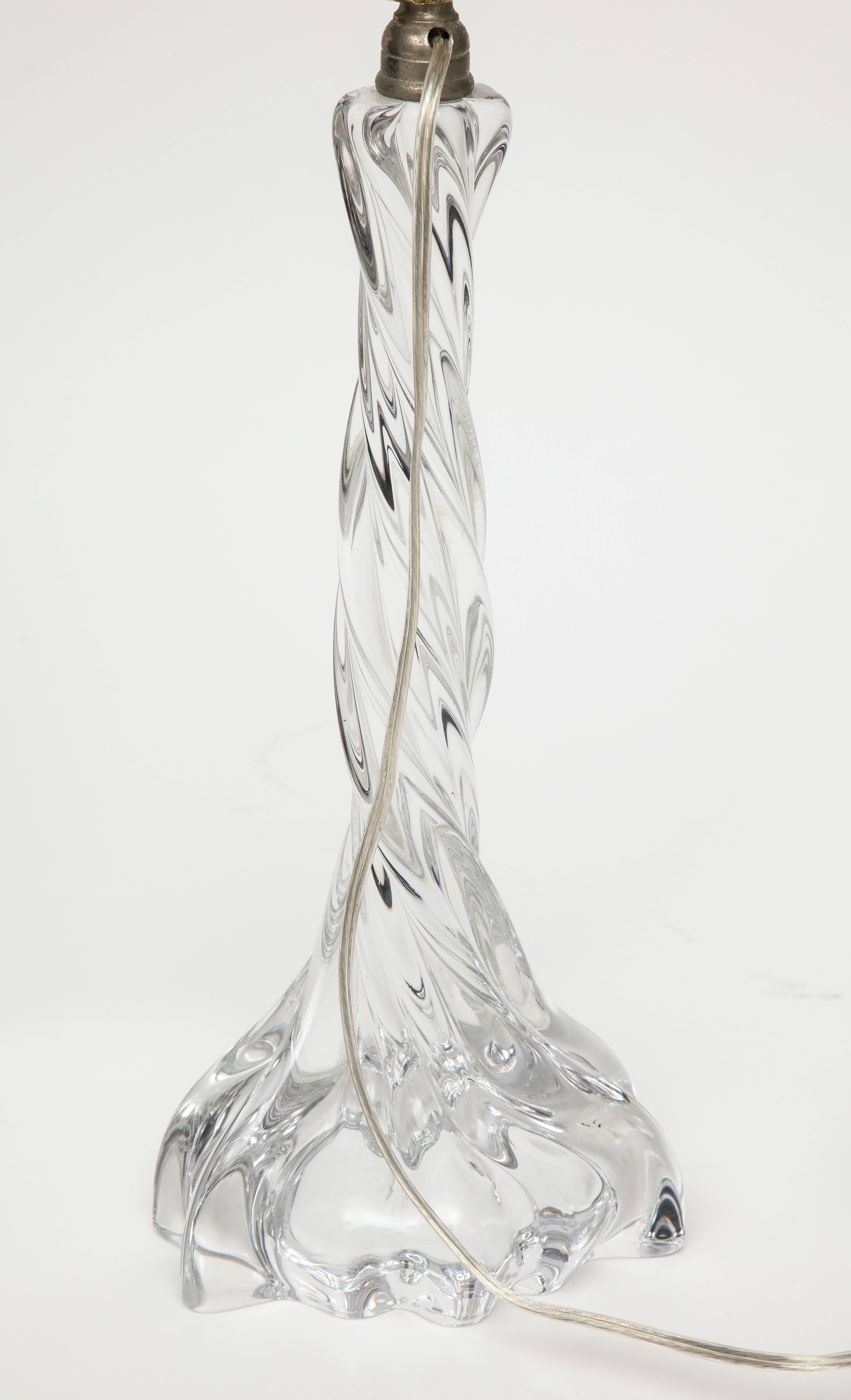 Baccarat Crystal Desk Lamp, France Mid Century, 1950s-1970s In Good Condition In New York, NY