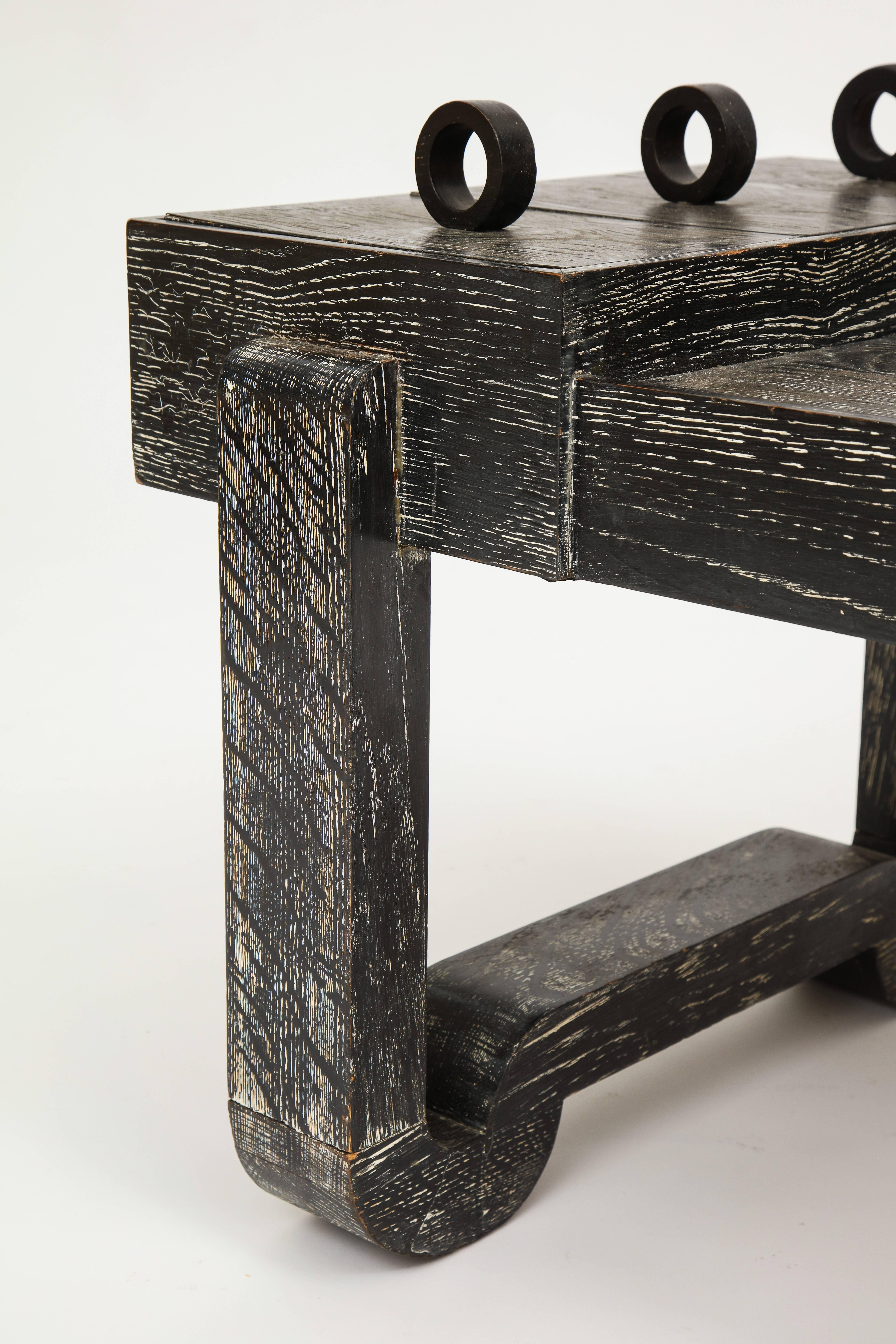 cerused oak coffee table