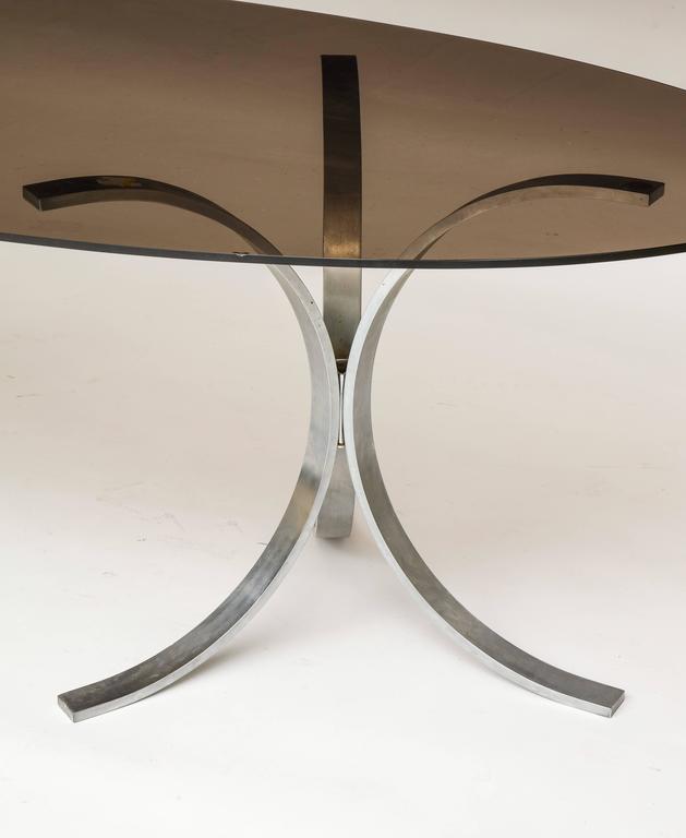 Mid Century Chrome Dining Table 1970 For At 1stdibs Mid Century Modern Chrome Dining Table 1970 For