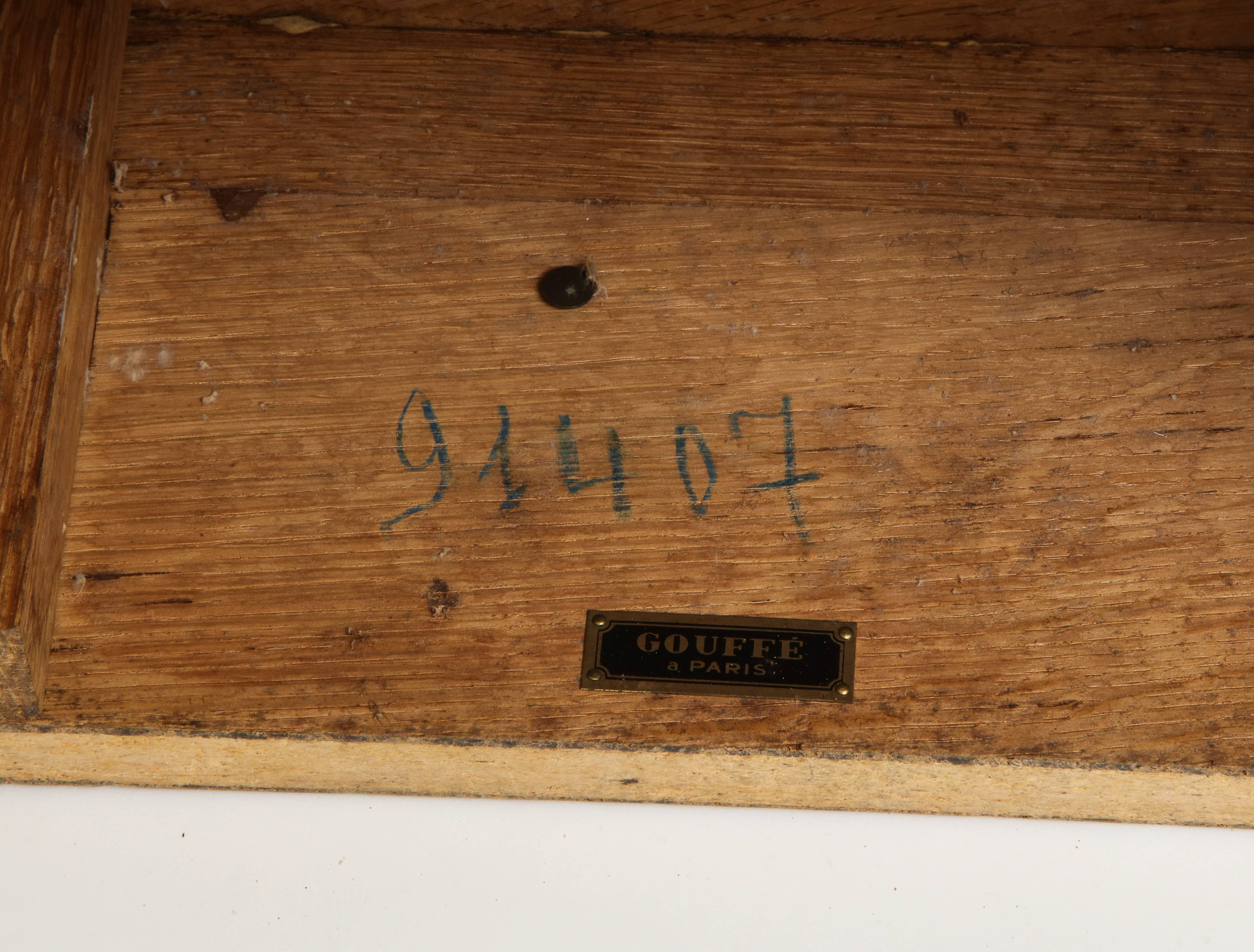 Gouffe Deco Cerused Oak Cabinet France, 1940s, Mid-Century For Sale 2