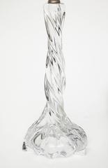Baccarat Crystal Lamp with Twisted Pattern, Mid-Century, 1950s, France