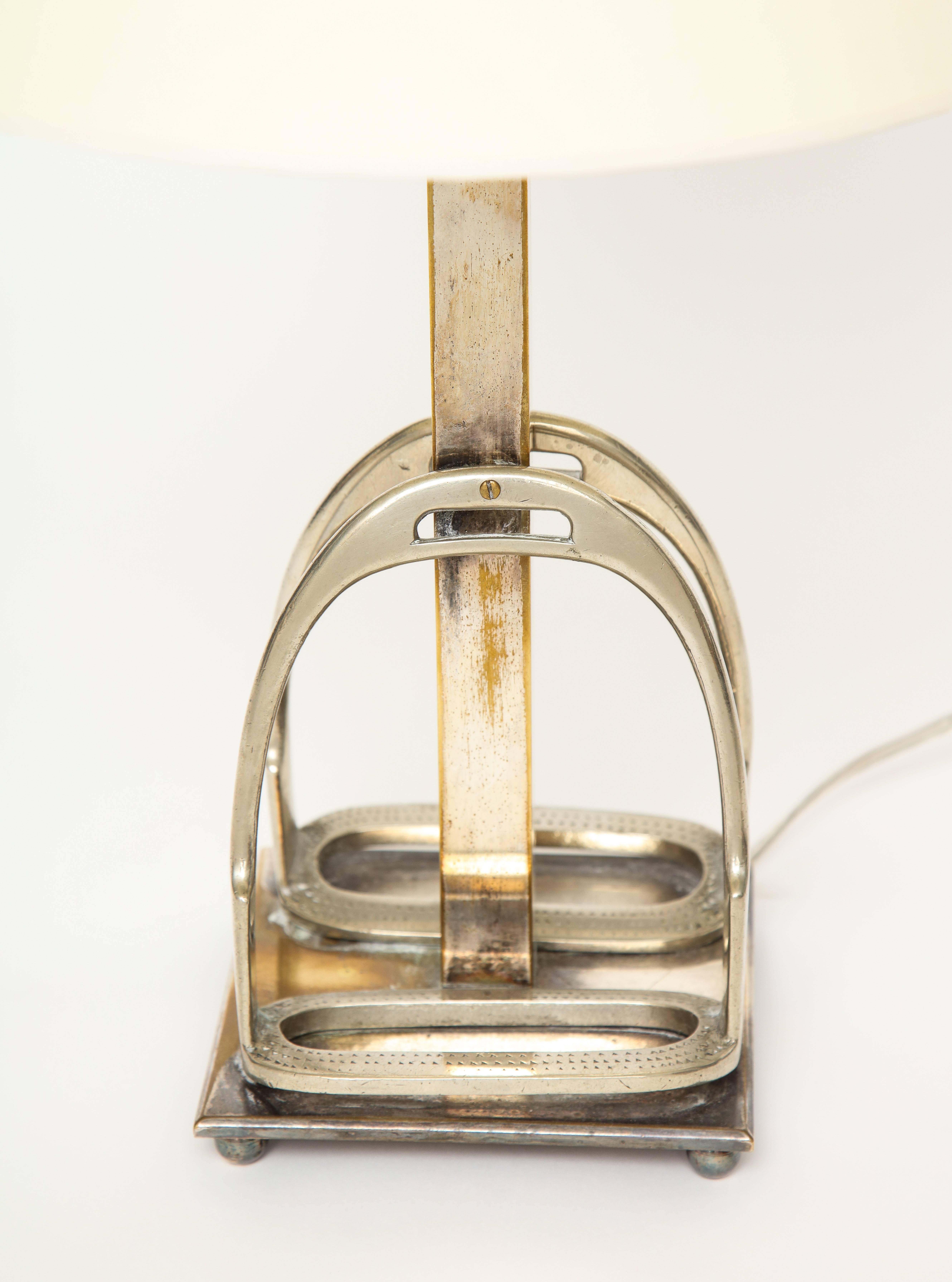 Mid-20th Century Adnet Attributed Art Deco Nickel Desk Table Lamp, France, 1930s For Sale