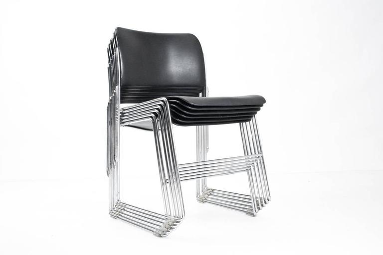 10 All Metal David Rowland Early 1960s Edition 40 4 Chairs For Howe Scandinavian Modern 10 All Metal David Rowland Early 1960s Edition 40 4 Chairs For