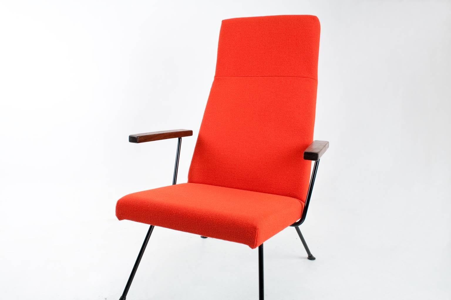 Dutch A.R.Cordemeyer Original 1410 Lounge Chair for Gispen, 1959, New Upholstered