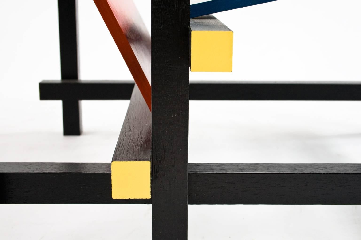 why did gerrit rietveld use lumber cut in standard sizes for his red-blue chair