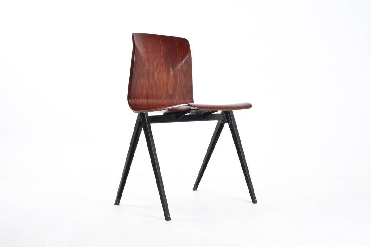 stock of1967 S22 School Chairs by Galvanitas, Dutch Industrial Design In Excellent Condition In Beek en Donk, NL