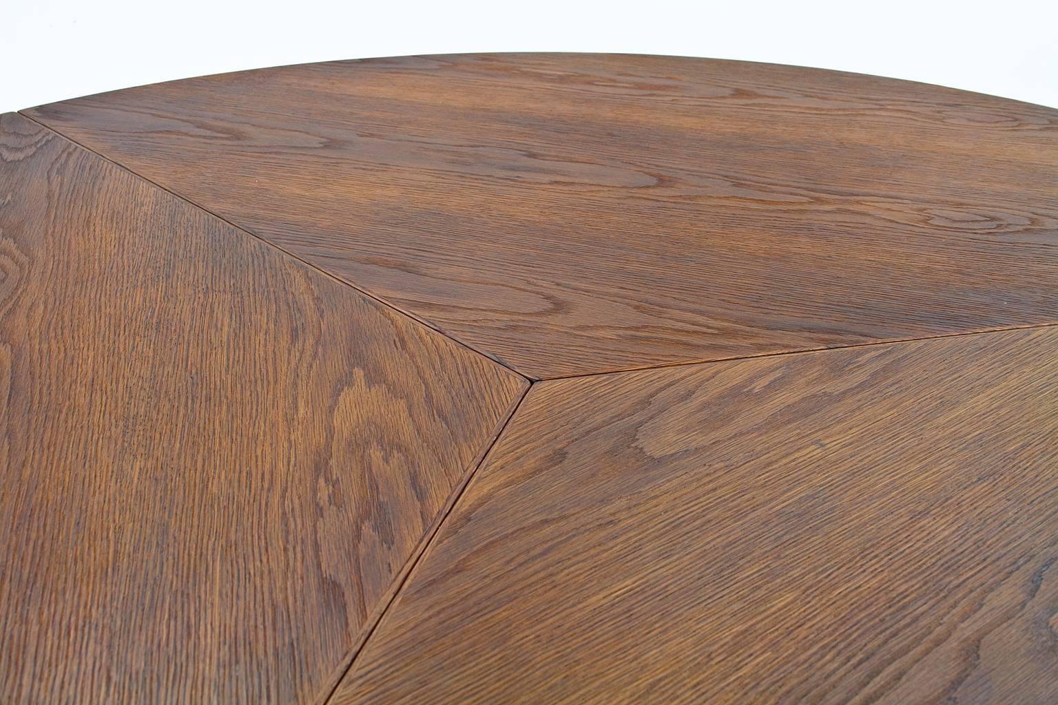 Mid-Century Modern Dutch Mid-Century Large Round Oak Tripod Table by Martin Visser, 1960s