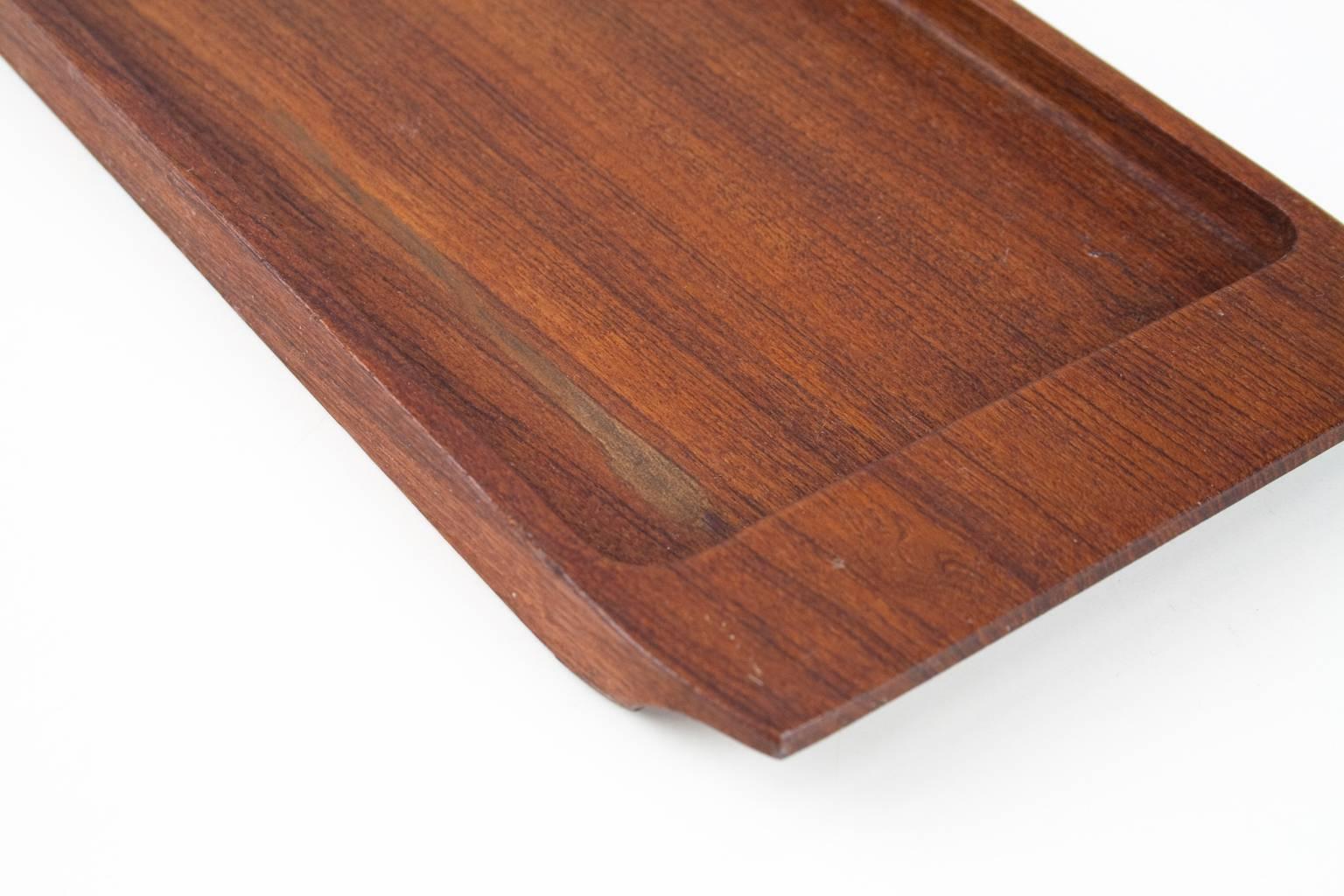 Mid-Century Modern 1960s Mid-Century Danish Solid Wooden Teak Desk Accessory or Table Tray