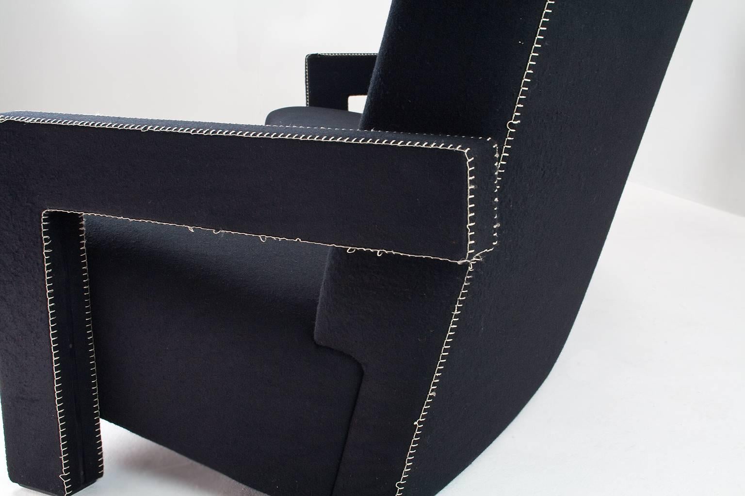 Fabric Festinated 'Utrecht' Sofa by Dutch Architect Gerrit Rietveld for Cassina