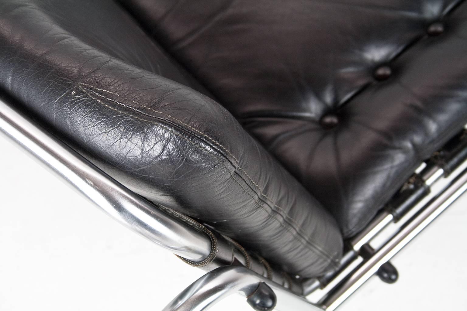 Dutch Leather Lounge Chair 