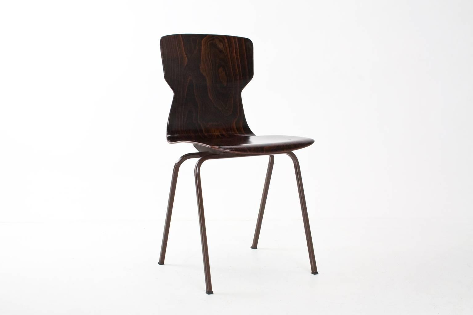 Dutch Stock of 1970s Industrial School Chairs by Eromes Wijchen 'NL'