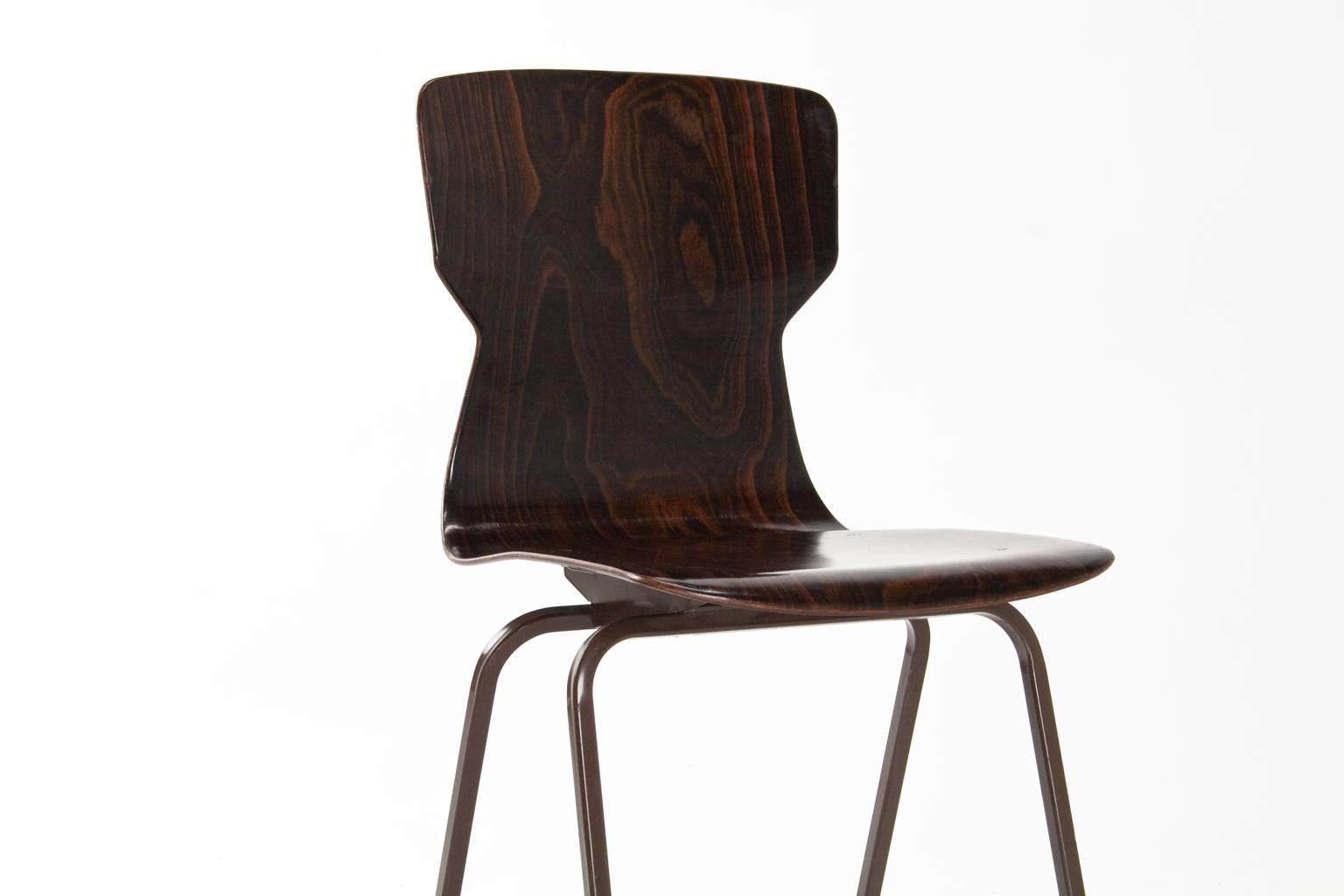 Molded Stock of 1970s Industrial School Chairs by Eromes Wijchen 'NL'