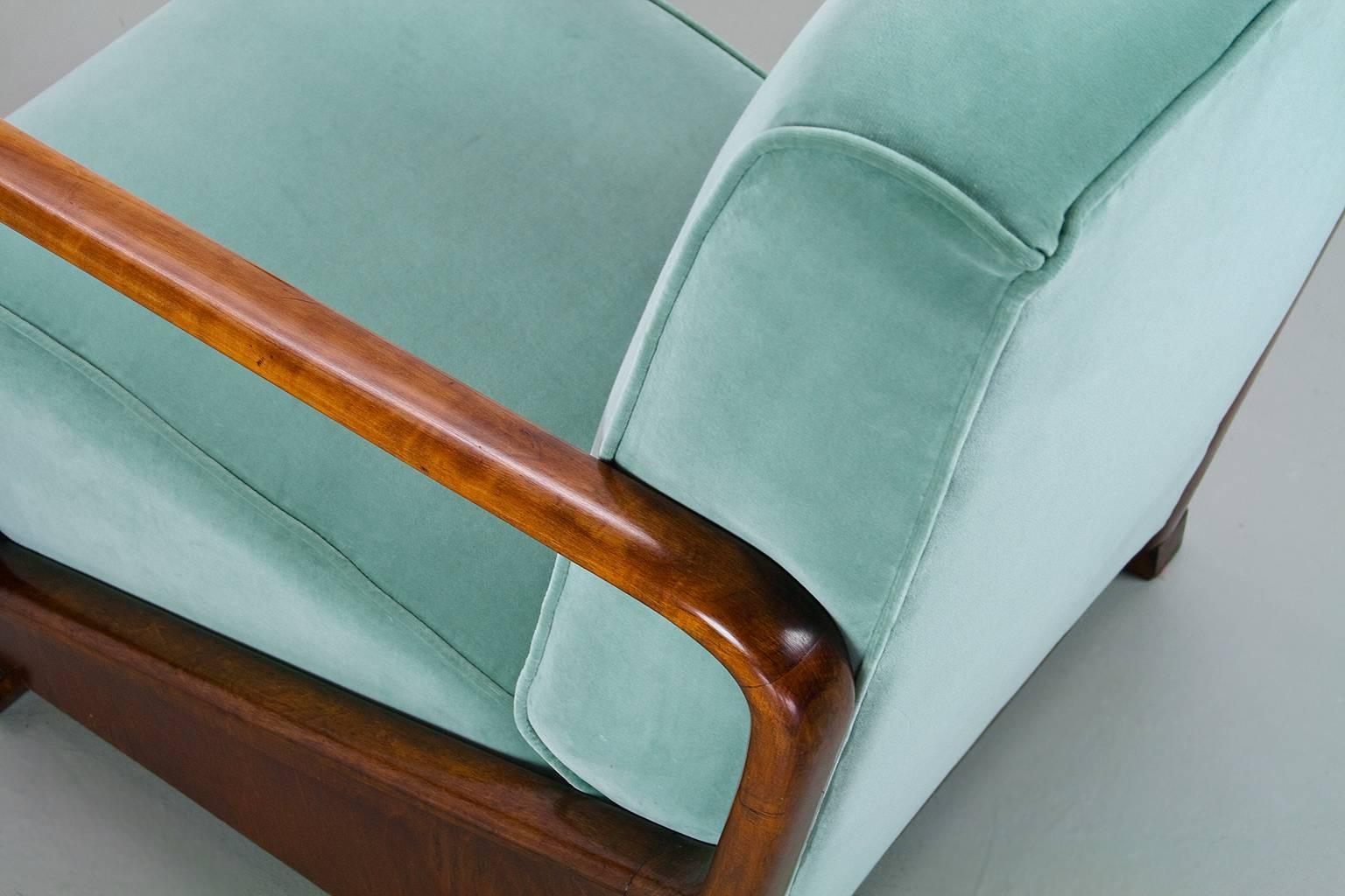 velvet art deco chair