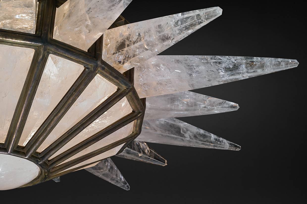 Rock Crystal Dream Chandelier by Alexandre Vossion In Excellent Condition For Sale In SAINT-OUEN, FR