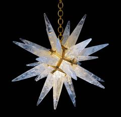Rock Crystal Star Chandelier by Alexandre Vossion