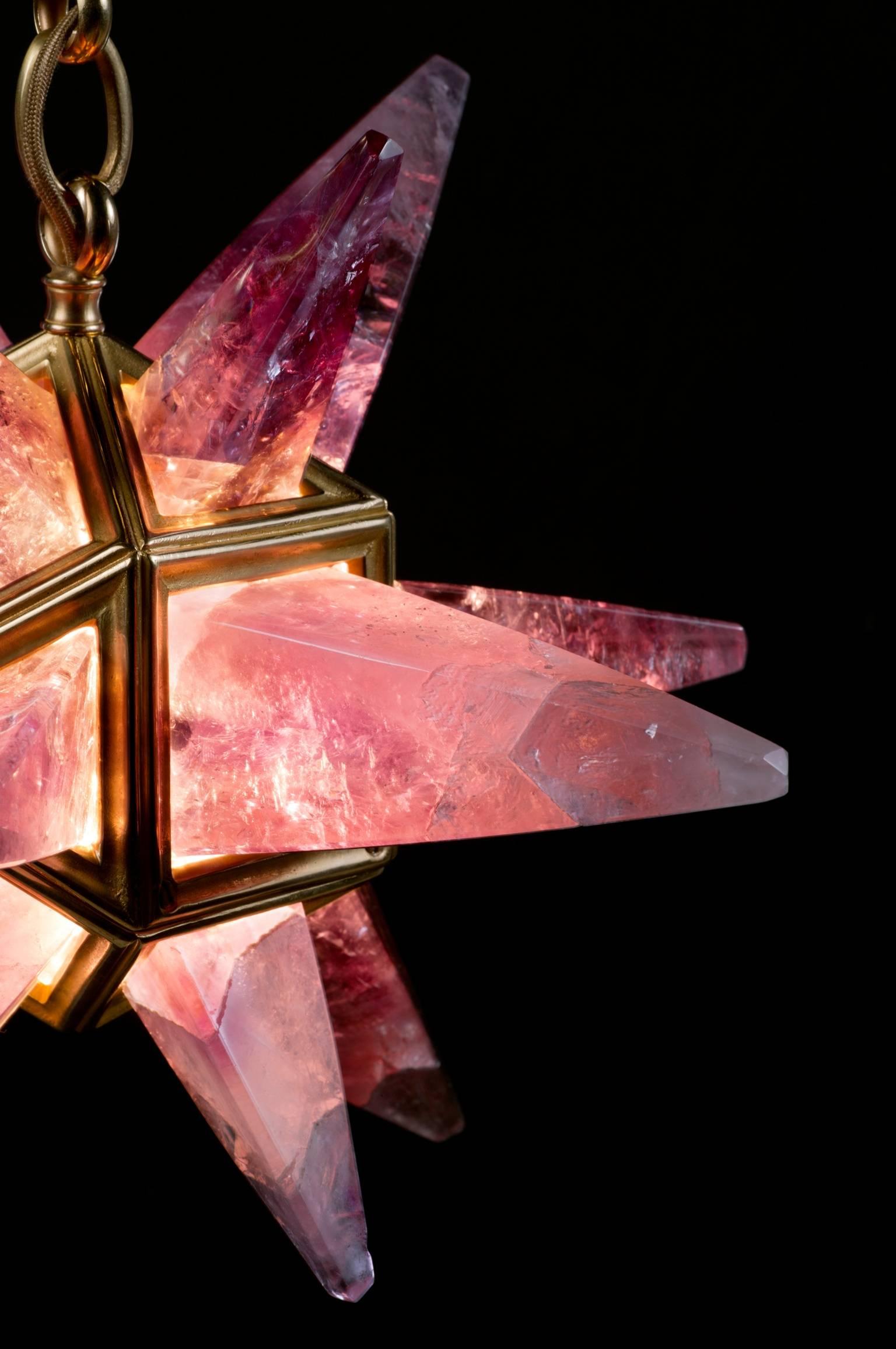 Amethyst Star Chandelier by Alexandre Vossion In Excellent Condition For Sale In SAINT-OUEN, FR