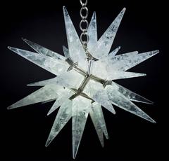Rock Crystal Star Chandelier by Alexandre Vossion
