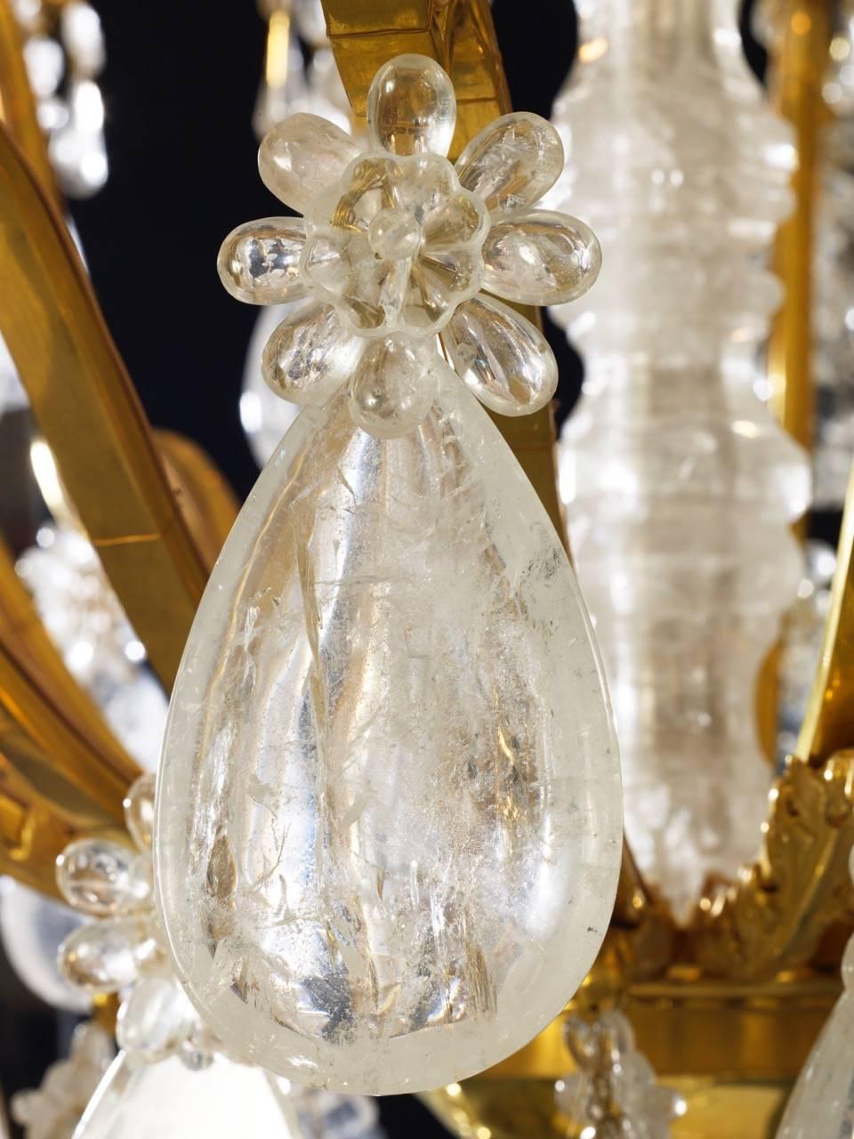 French Biggest Pair Of Rock Crystal Lightings in the World By Alexandre VOSSION For Sale