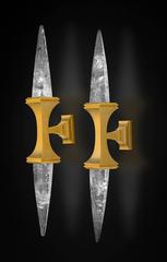 Rock Crystal Wall Sconces by Alexandre Vossion