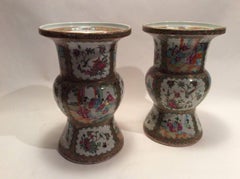 Pair of 19th Century Chinese Famille Rose Vases